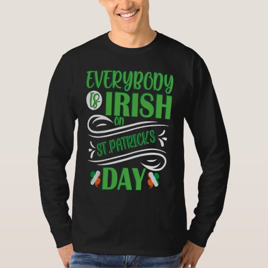 Everybody is Irish on St Patricks Day costume Men  Tシャツ (正面)