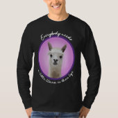 Everybody needs a little llama cute fuzzy alpaca v tシャツ (正面)