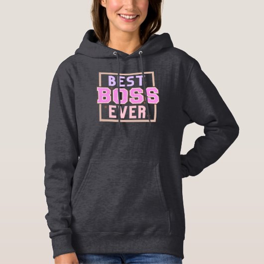 Everyday Casual Hoodie – Best Boss Ever  パーカ (正面)