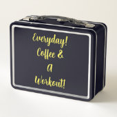 Everyday Coffee and a Workout メタルランチボックス (裏面)