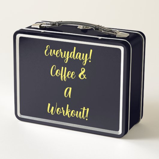 Everyday Coffee and a Workout メタルランチボックス (裏面)