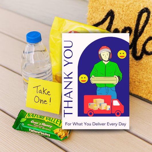 Everyday Delivery Driver Card With Your Message サンキューカード