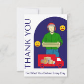 Everyday Delivery Driver Card With Your Message サンキューカード (正面)