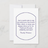 Everyday Delivery Driver Card With Your Message サンキューカード (裏面)