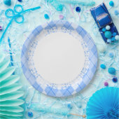 Everyday_Dinner_Paper-Plates (c) Lace-Blue_Argyle ペーパープレート (パーティー)