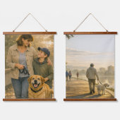 Everyday Dog Walk Vertical Tapestry Wall Art Set 吊り下げ型タペストリー (ダブル)