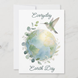 Everyday Earth Day Hummingbird Bird シーズンカード