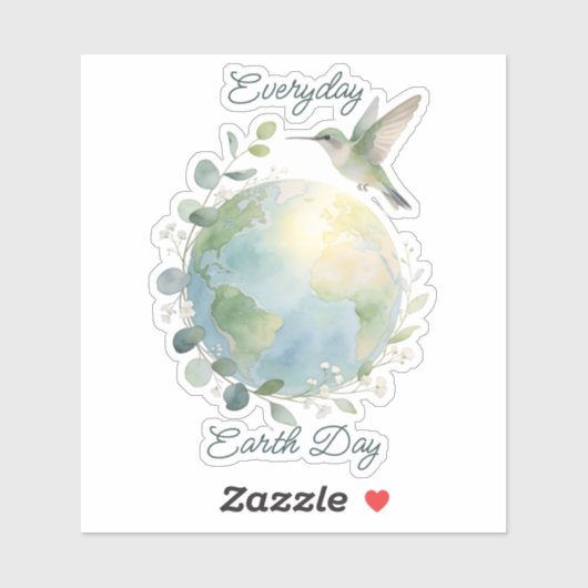Everyday Earth Day Hummingbird Bird シール (シート)