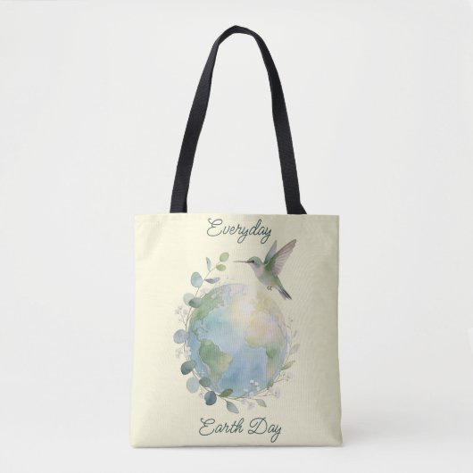 Everyday Earth Day Hummingbird Bird トートバッグ (正面)