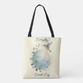 Everyday Earth Day Hummingbird Bird トートバッグ (裏面)