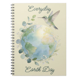 Everyday Earth Day Hummingbird Bird ノートブック