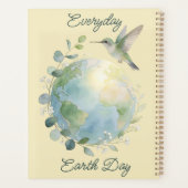 Everyday Earth Day Hummingbird Bird プランナー手帳 (裏面)