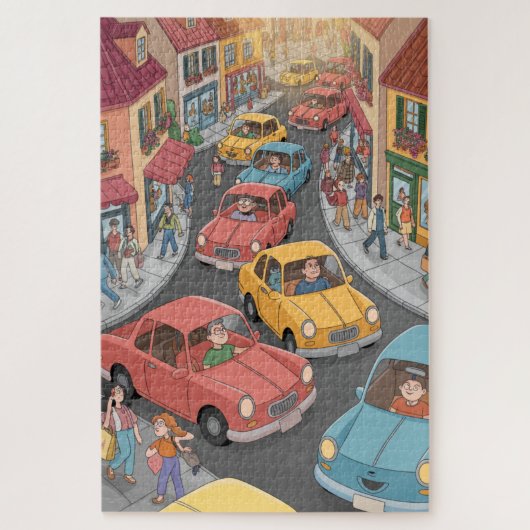 Everyday fun in town puzzle ジグソーパズル (縦)