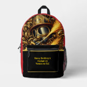 Everyday Heroesゴールデンファイターファイターズバラー プリントバックパック (正面)