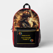 Everyday Heroesファイアーファイターズゴールデンフラーム プリントバックパック (正面)