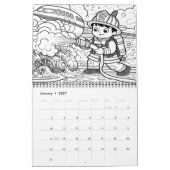 Everyday Heroes Fire Rescue 2025/2026 カレンダー (1月 2027)