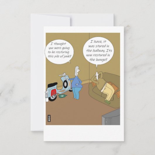 Everyday humour card for the old scooter fanatic (正面)
