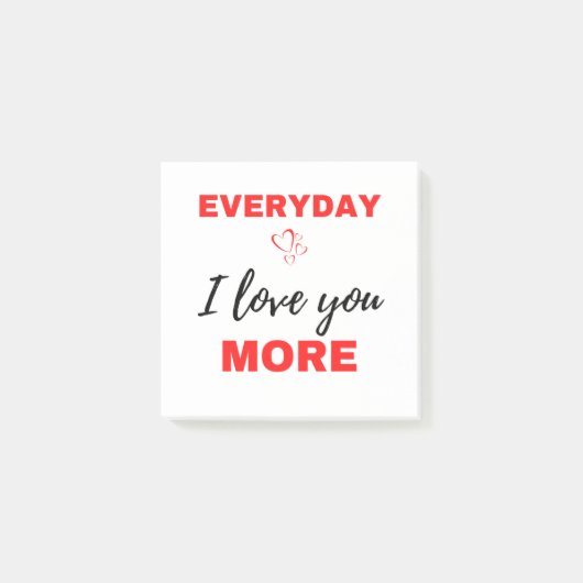 Everyday I Love You More Black ポストイット (正面)