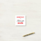 Everyday I Love You More Black ポストイット (デスク上)