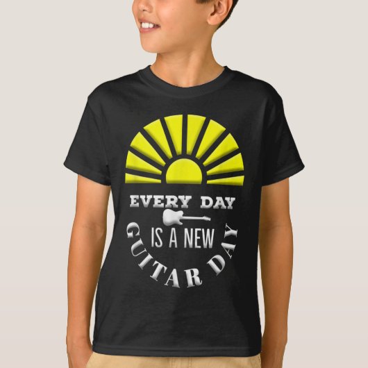 Everyday Is A New Guitar Day Funny Quote Guitarist Tシャツ (正面)
