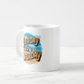 Everyday Is a Saturdayレトロビーチ コーヒーマグカップ (正面左)