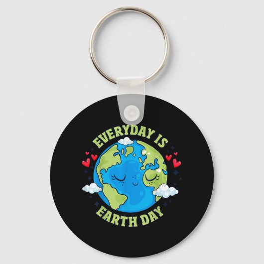 Everyday Is Earth Day 祝 Earth Day Environm キーホルダー (正面)
