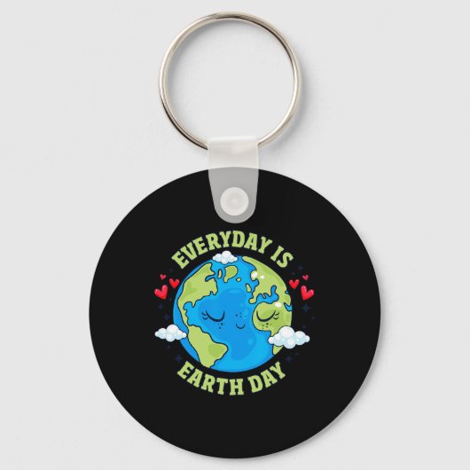 Everyday Is Earth Day 祝 Earth Day Environm キーホルダー (正面)