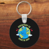 Everyday Is Earth Day 祝 Earth Day Environm キーホルダー (正面)