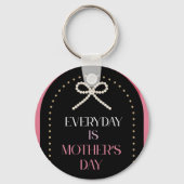 Everyday is Mothers Day Elegance Pink Bow Keychain キーホルダー (正面)