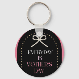 Everyday is Mothers Day Elegance Pink Bow Keychain キーホルダー