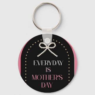 Everyday is Mothers Day Elegance Pink Bow Keychain キーホルダー