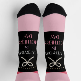 Everyday is Mothers Day Elegance Pink Bow Socks ソックス