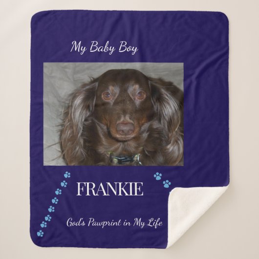 Everyday Pawprint Keepsake シェルパブランケット (正面)