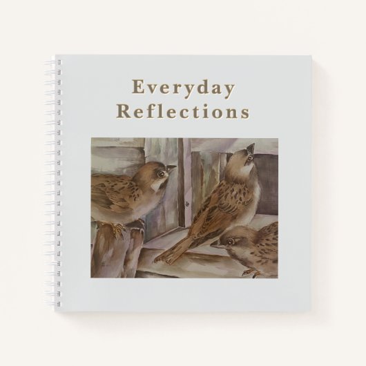 Everyday Reflections Notebook Sparrow Art Journal ノートブック (正面)