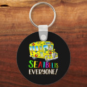 Everyoneおもしろい魔法スクールバスドライバジョブプライド キーホルダー (正面)