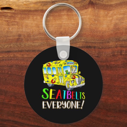 Everyoneおもしろい魔法スクールバスドライバジョブプライド キーホルダー (正面)