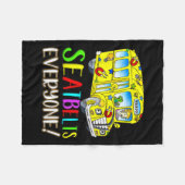 Everyoneおもしろい魔法スクールバスドライバジョブプライド フリースブランケット (正面(横))