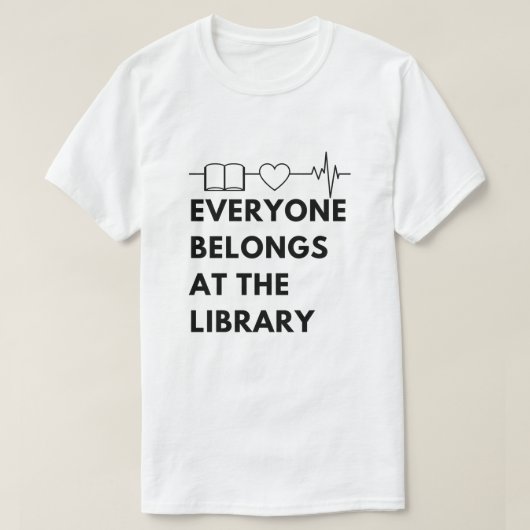Everyone BelongsライブラリことわざBookworm 読's Tシャツ (デザイン正面)