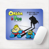 Everyone can be a Hero Onion & Pea mousepad. マウスパッド (マウス)
