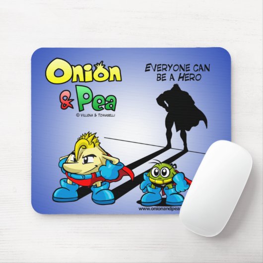 Everyone can be a Hero Onion & Pea mousepad. マウスパッド (マウス)