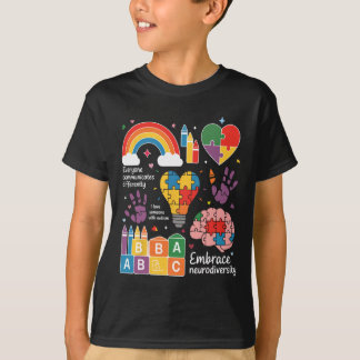 Everyone Communicates Differently Autism Awareness Tシャツ