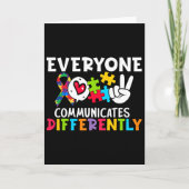 Everyone Communicates Differently Speech Therapy  カード (正面)