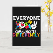 Everyone Communicates Differently Speech Therapy  カード (黄色い花)