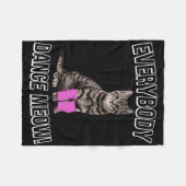 Everyone Dance Meow子猫おもしろい踊り猫 フリースブランケット (正面(横))