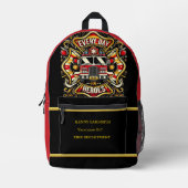 Everyone Firetruck プリントバックパック (正面)
