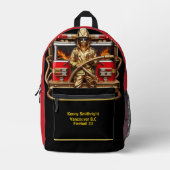 Everyone Heroesゴールデンファイアーファイター プリントバックパック (正面)