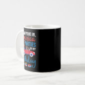 Everyone In America Parties On My誕生日7月4日 コーヒーマグカップ (正面左)