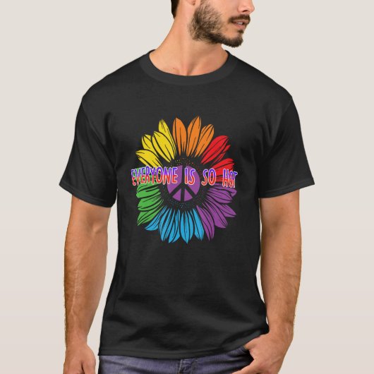 Everyone Is So Hot Bisexual LGBTQ Bi Pride Single  Tシャツ (正面)