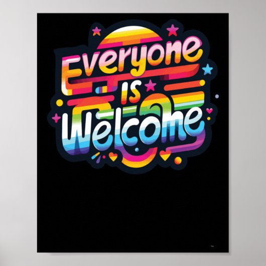 Everyone Is Welcomeステッカー1 ポスター (正面)