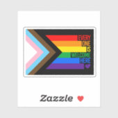 Everyone is Welcome Here (Progressプライド)フラグ シール (シート)